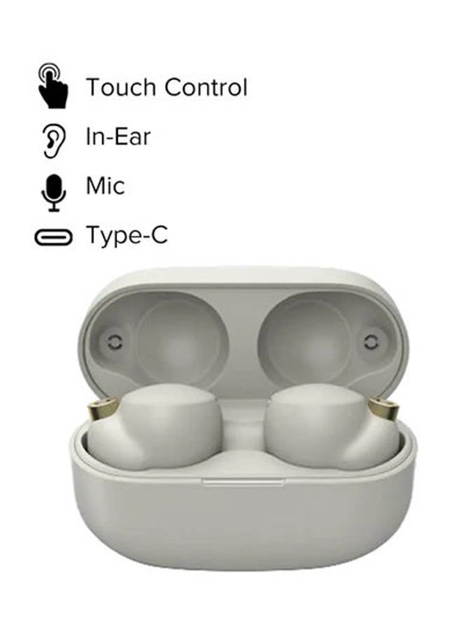 Sony WF1000XM4 Noise Cancelling Truly Wireless Earbuds Headphones Platinum Silver - Image 3