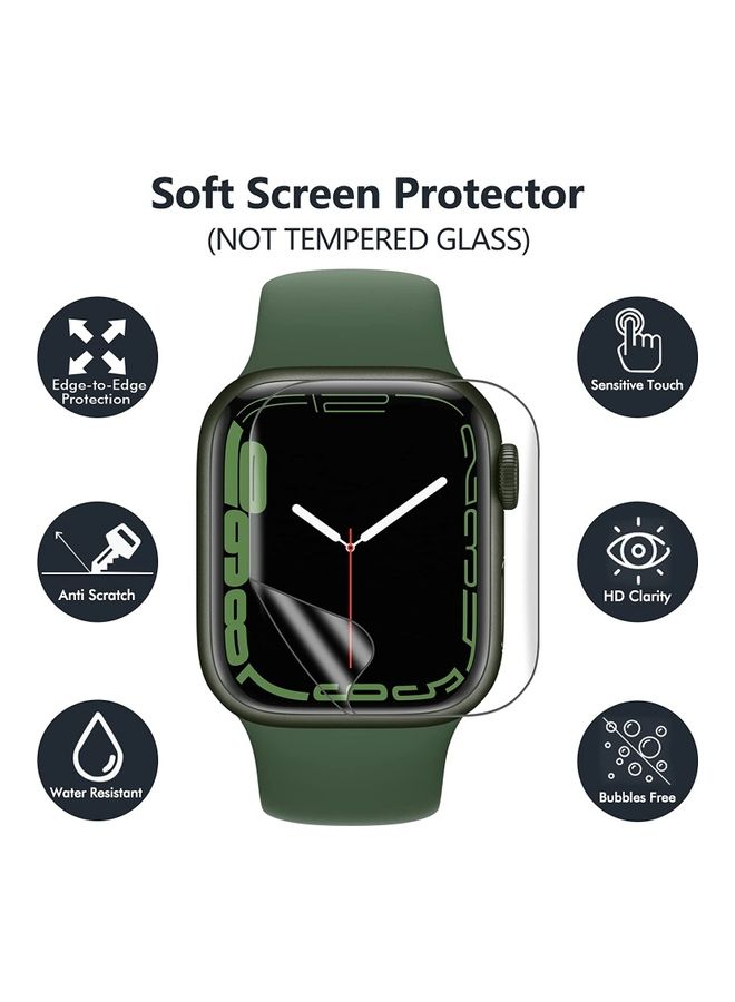 Rock Pow - 3-Piece Screen Protector for Apple Watch Series 7 45mm Clear - Image 1