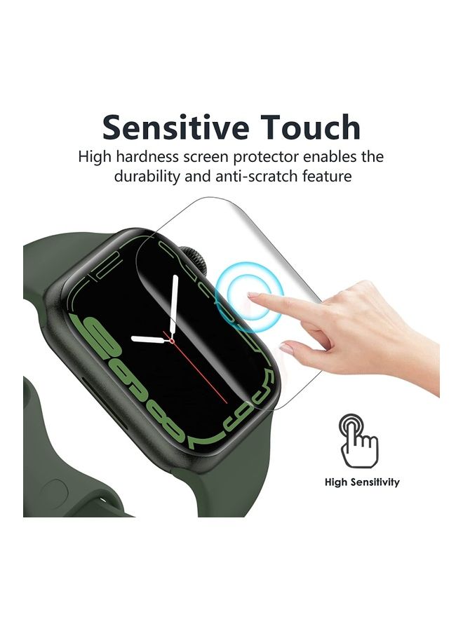 Rock Pow - 3-Piece Screen Protector for Apple Watch Series 7 45mm Clear - Image 1