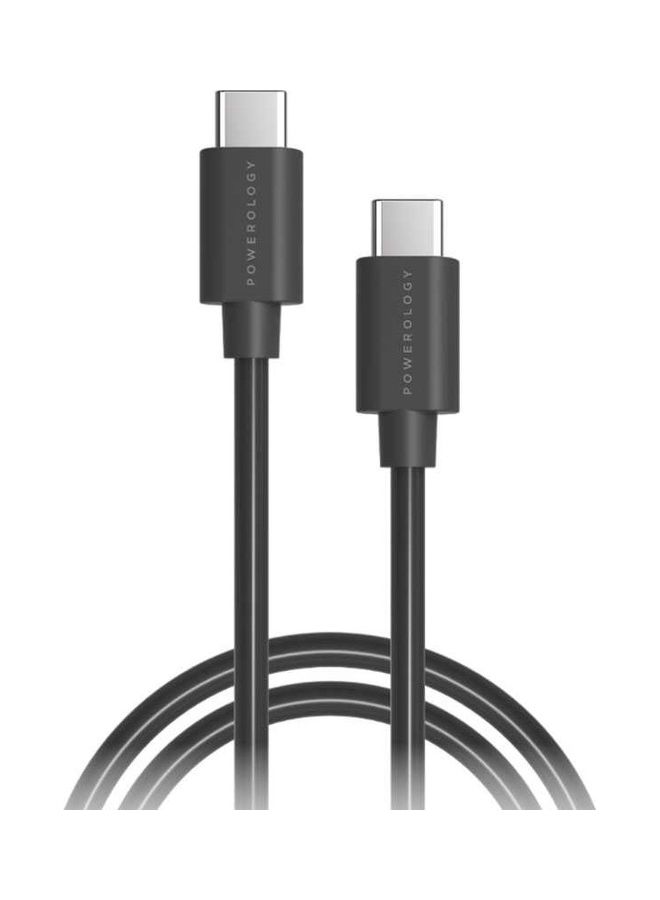 PVC Type-C to Type-C PD Cable 2M Black