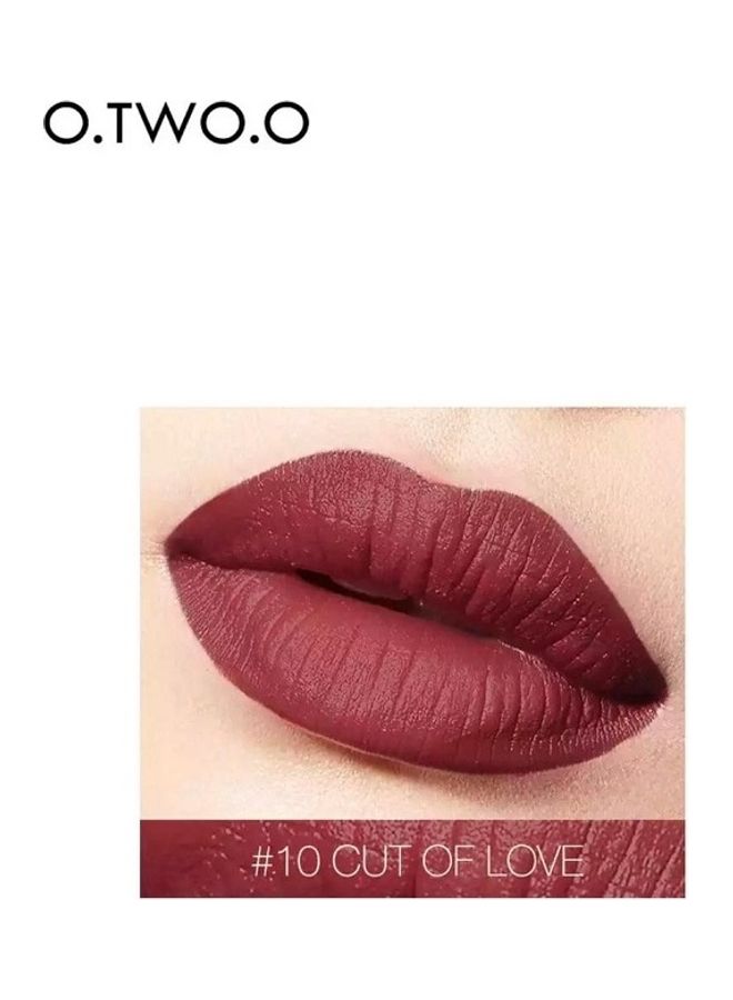 O.TWO.O Sun Gold Brocade Velvet Lipstick Red  - Image 2