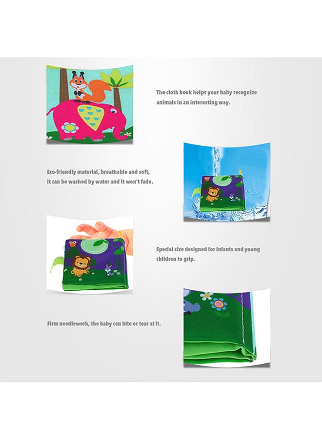 null - Learning With Animals Fabric Book Washable And Eco Friendly Firm Needlework 15x13x1cm - Image 1