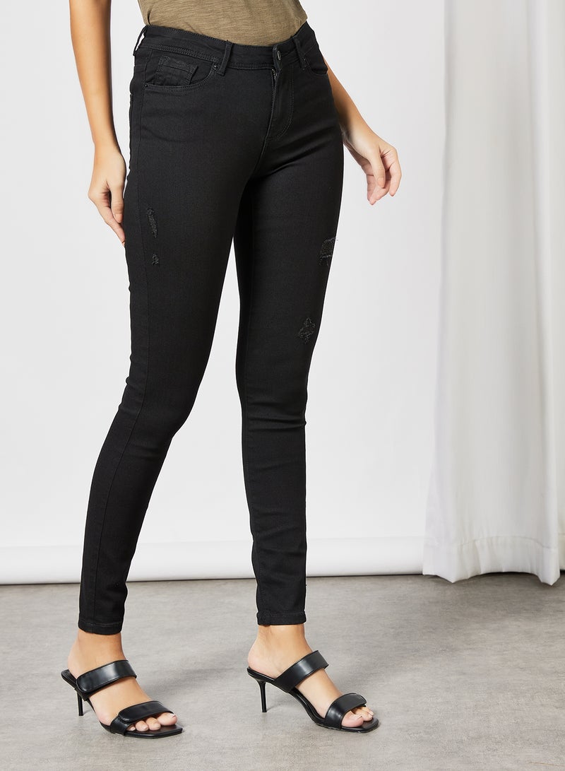 I.Scenery - Classic Skinny Jeans Black - Image 1