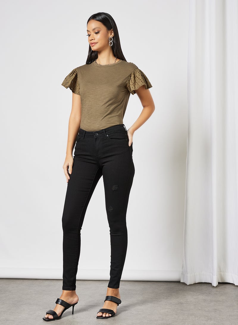 I.Scenery - Classic Skinny Jeans Black - Image 1
