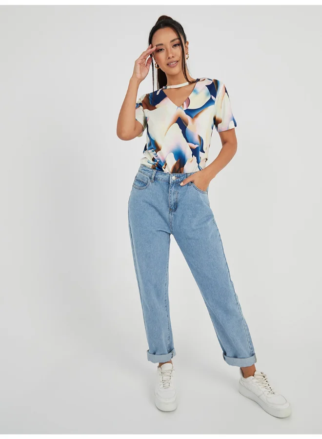 Closet By Styli Aop Short Sleeves T-Shirt Multicolour