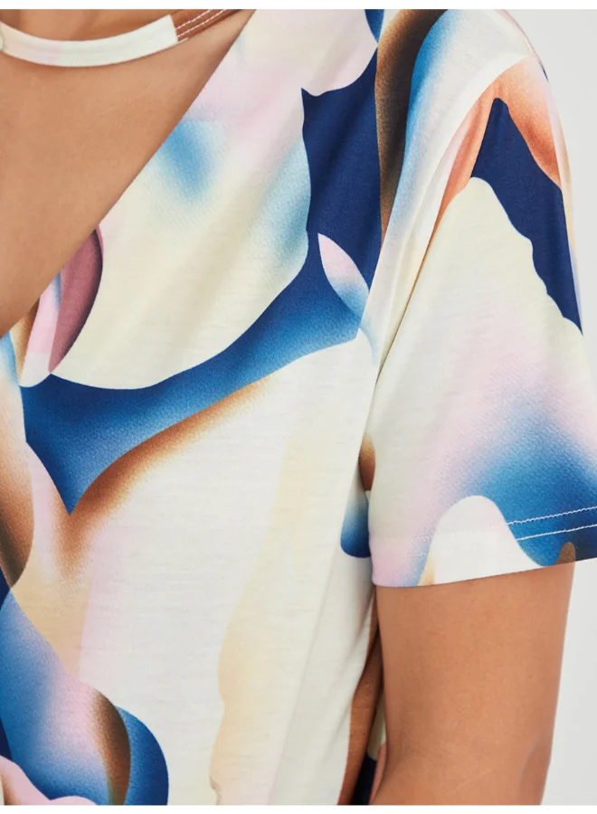 Closet By Styli Aop Short Sleeves T-Shirt Multicolour