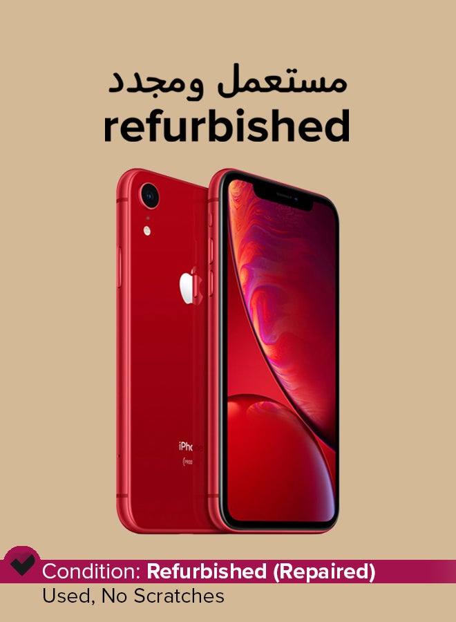 أبل مجدد - آيفون XR مع فيس تايم باللون الأحمر سعة 128 جيجابايت 4G LTE  - Image 1