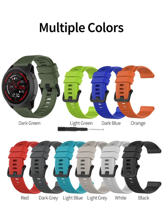 سوار ساعة بديل من السيليكون مقاس 22 مم مع مفك براغي واحد أبيض - Image 3