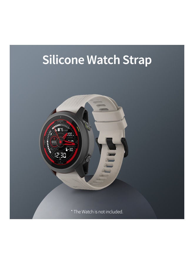 سوار ساعة بديل من السيليكون مقاس 22 مم مع مفك براغي واحد أبيض - Image 4