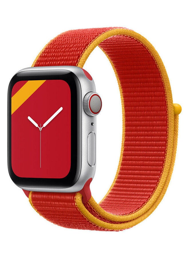 MARGOUN Sport Loop Nylon Band For Apple Watch 42/44/45mm Red/Yellow - Image 1