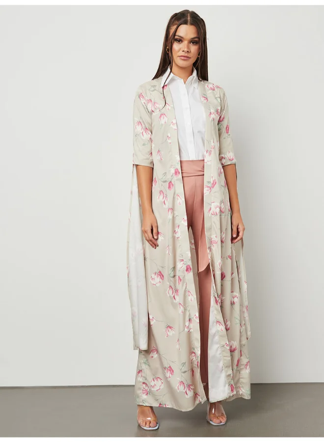 Closet By Styli Floral Printed Kimono Multicolour