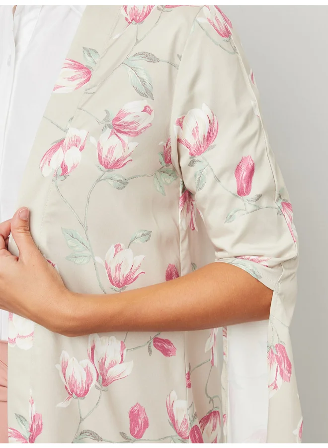 Closet By Styli Floral Printed Kimono Multicolour