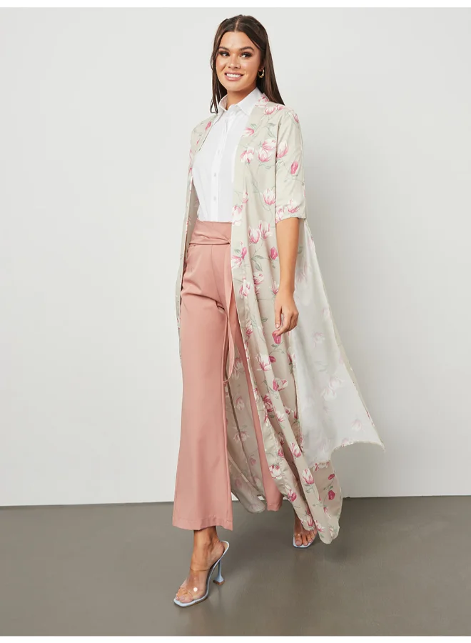 Closet By Styli Floral Printed Kimono Multicolour