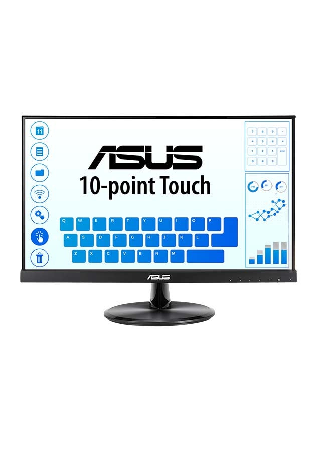 ASUS 21.5 inch VT229H Touch Monitor - FHD (1920x1080), 10-point Touch, IPS, 178° Wide Viewing Angle, Frameless, Flicker free, Low Blue Light, HDMI, 7H Hardness Black  - Image 1