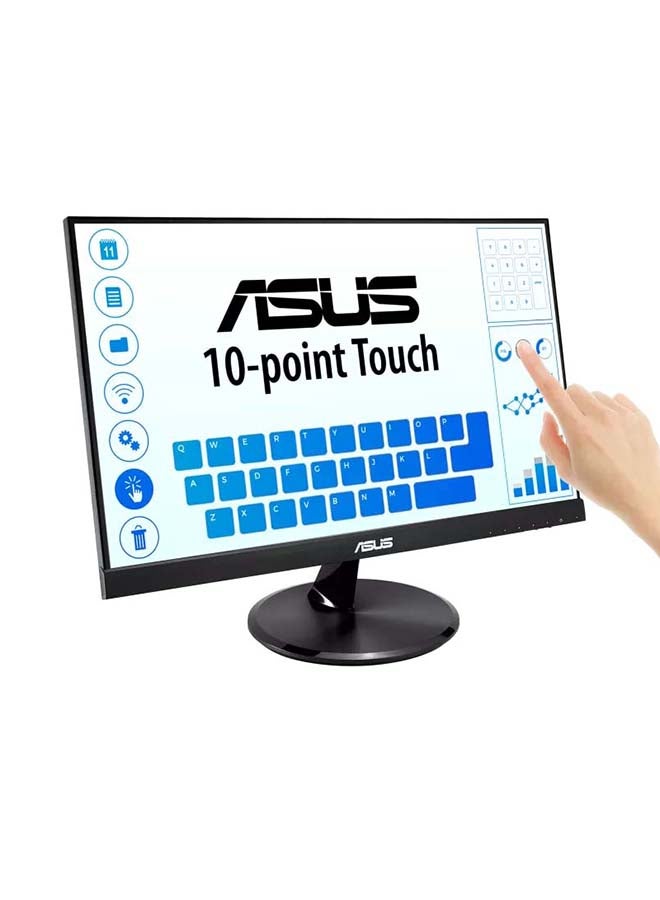 ASUS 21.5 inch VT229H Touch Monitor - FHD (1920x1080), 10-point Touch, IPS, 178° Wide Viewing Angle, Frameless, Flicker free, Low Blue Light, HDMI, 7H Hardness Black  - Image 4