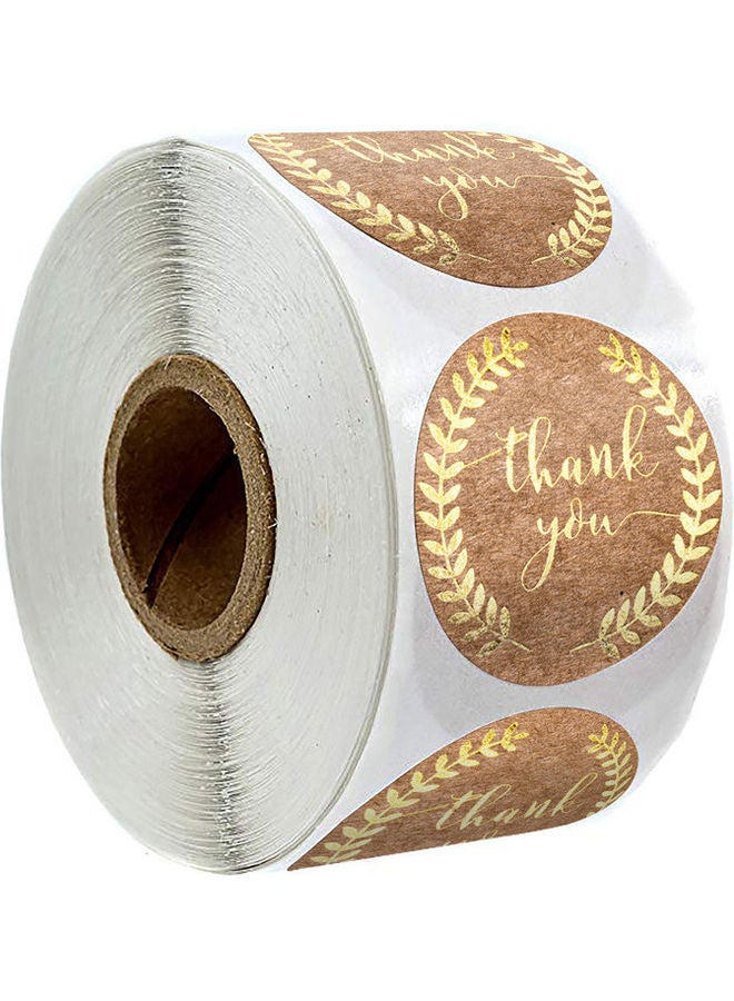 Captaintech 500-Piece Thank You Sticker Label Roll 1inch  - Image 1