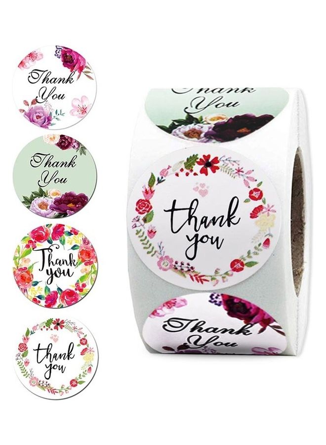 Captaintech 500-Piece Thank You Sticker Label Roll 1inch  - Image 1