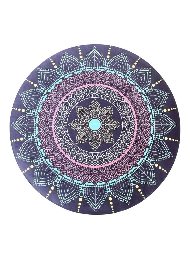 N.E.A.T by nicky Suede Meditation Mat Dark Floral 70*73cm - Image 1