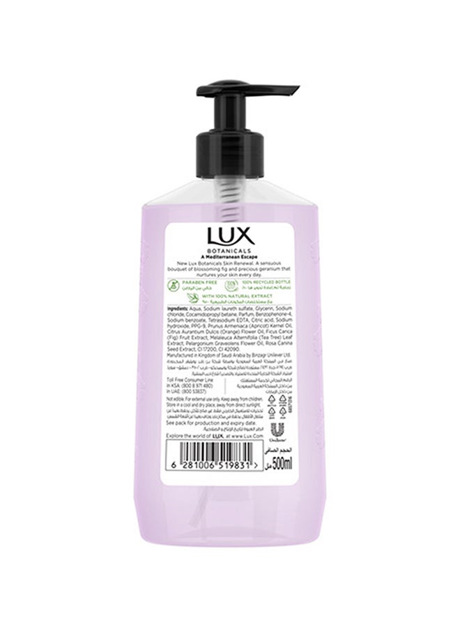 Lux Botanicals Perfumed Hand Wash  Fig Extract And Geranium Oil 500ml  - Image 2