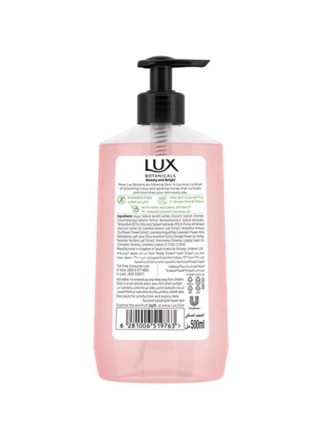 Lux Botanicals Perfumed Hand Wash With Lotus And Honey 500ml  - Image 2