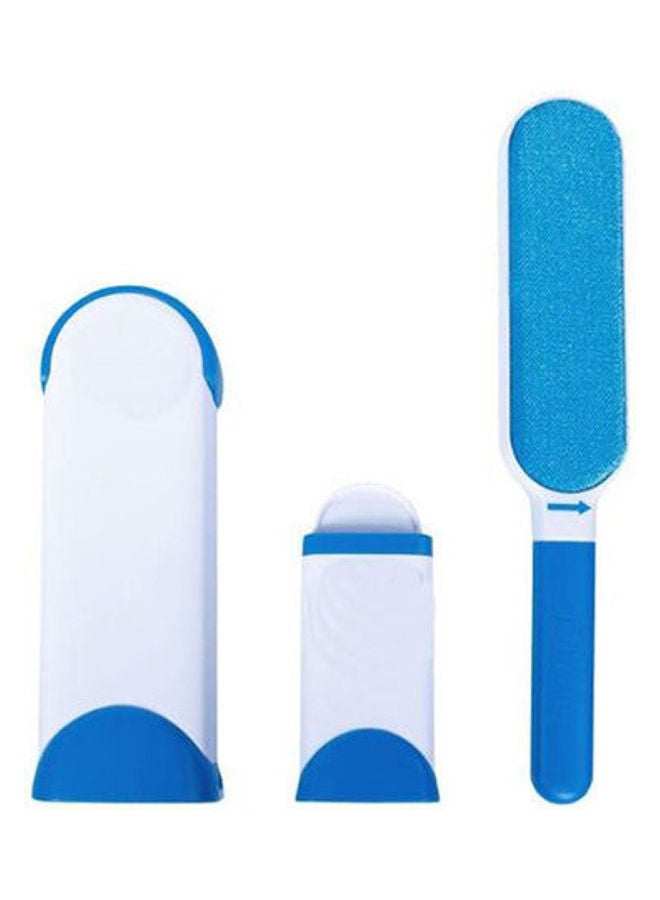 ماكينة حلاقة فراء الحيوانات الأليفة مزدوجة الجوانب وقابلة لإعادة الاستخدام مزودة بقاعدة تنظيف ذاتي أزرق/ أبيض - Image 1