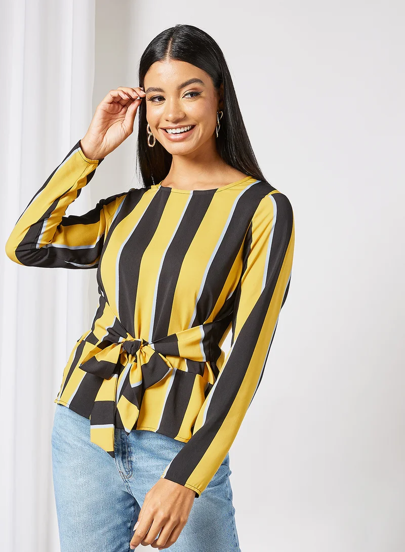 PIECES Almo Striped Long Sleeve Top