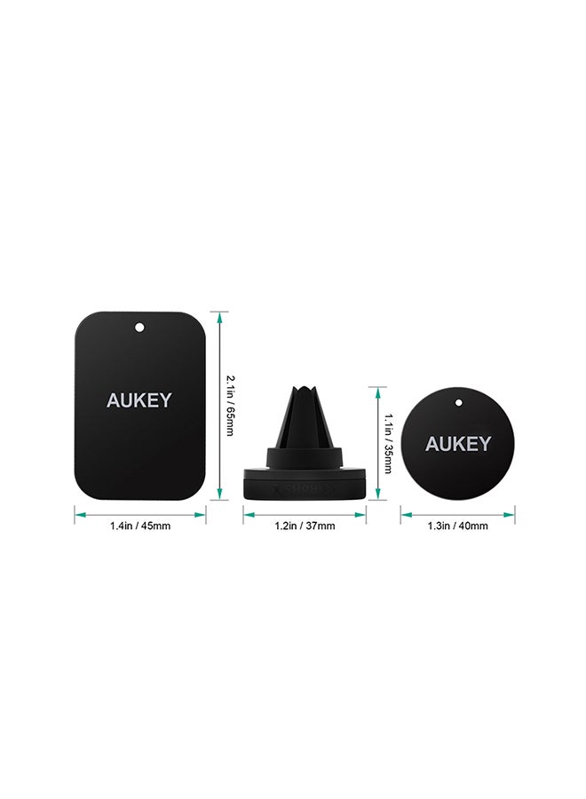 Aukey - Magnetic Universal Air Vent Mount Holder Black - Image 1