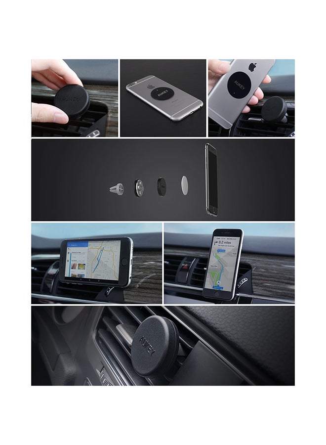 Aukey - Magnetic Universal Air Vent Mount Holder Black - Image 1