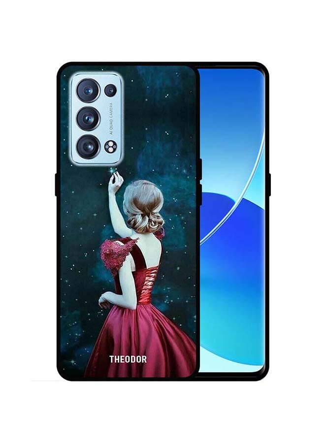 ثيودور غطاء حماية واقٍ لهاتف أوبو رينو 6 برو 5G فتاة تلمس نجمة - Image 1