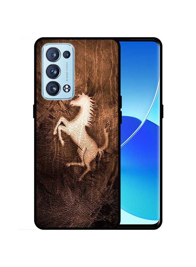 Theodor Protective Case Cover For Oppo Reno 6 Pro 5G Leather Horse - Image 1