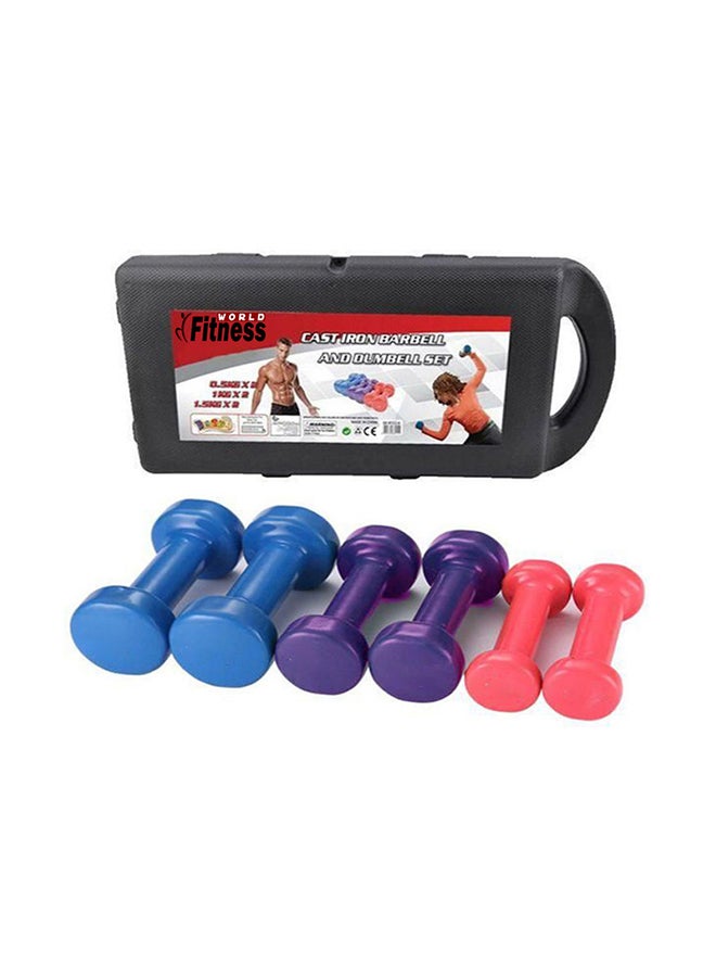 Fitness World - Dumbbell Set for Weight Lifting Exercises with Bag 6kg 6kg - Image 1