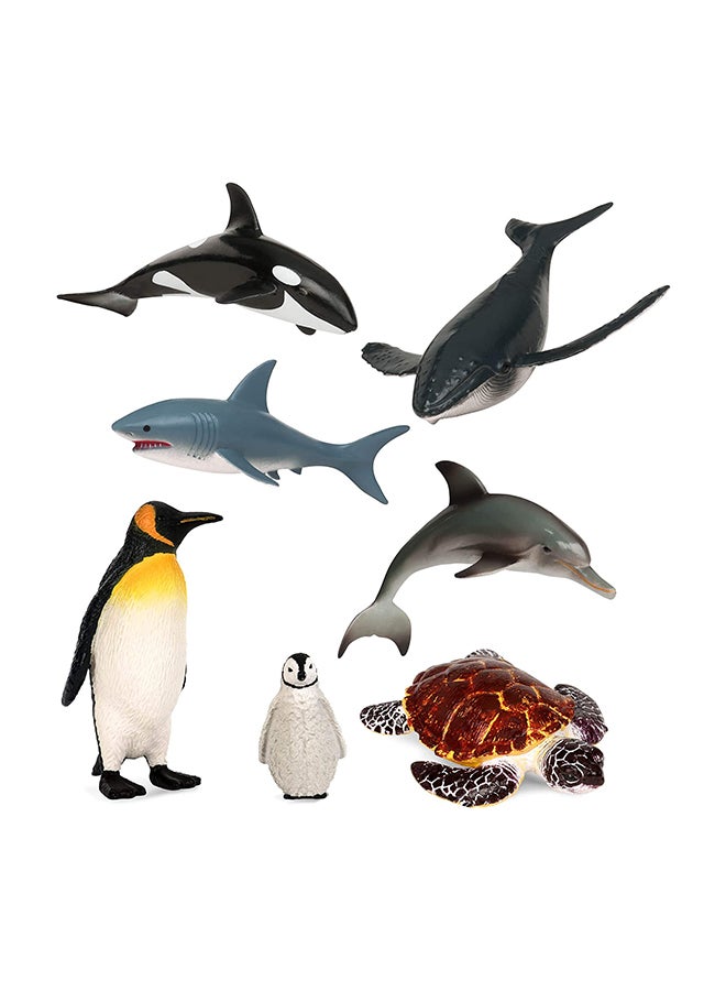 تيرا 7- Piece Sea Life Animals Playset 5x5x5inch - Image 1