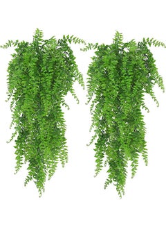 2-Piece Artificial Ivy Leaf Boston Fern Fake Greenery Green 33.4inch - v1636635596/N51822845A_1