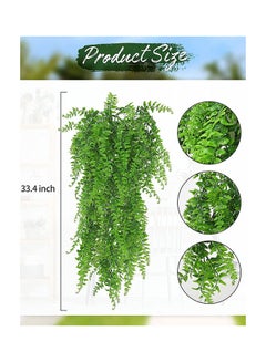 2-Piece Artificial Ivy Leaf Boston Fern Fake Greenery Green 33.4inch - v1636635596/N51822845A_2