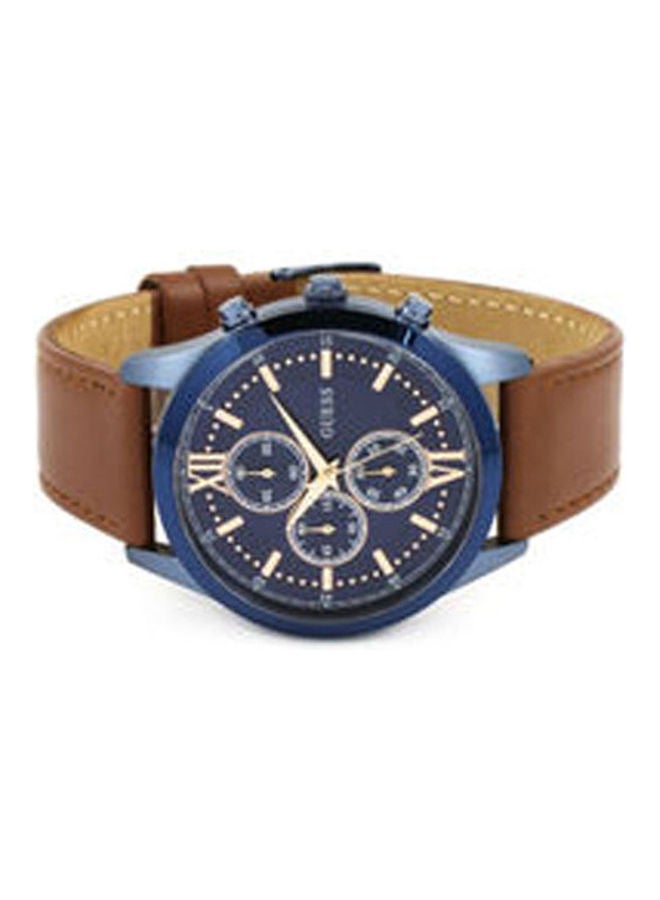 GUESS Men's Leather Analog Wrist Watch W0876G3 With  Stainless Steel Analog Watch 1512960 - Image 2