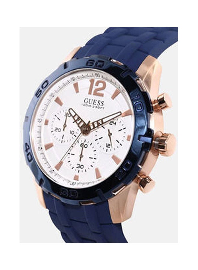 جس ساعة يد كرونوغراف مقاومة للماء طراز W0864G5 مع ساعة كرونوغراف بسوار من المطاط طراز 1791721 للرجال - Image 3