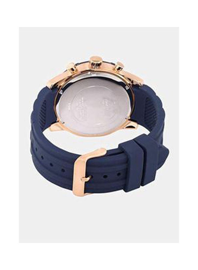 جس ساعة يد كرونوغراف مقاومة للماء طراز W0864G5 مع ساعة كرونوغراف بسوار من المطاط طراز 1791721 للرجال - Image 2