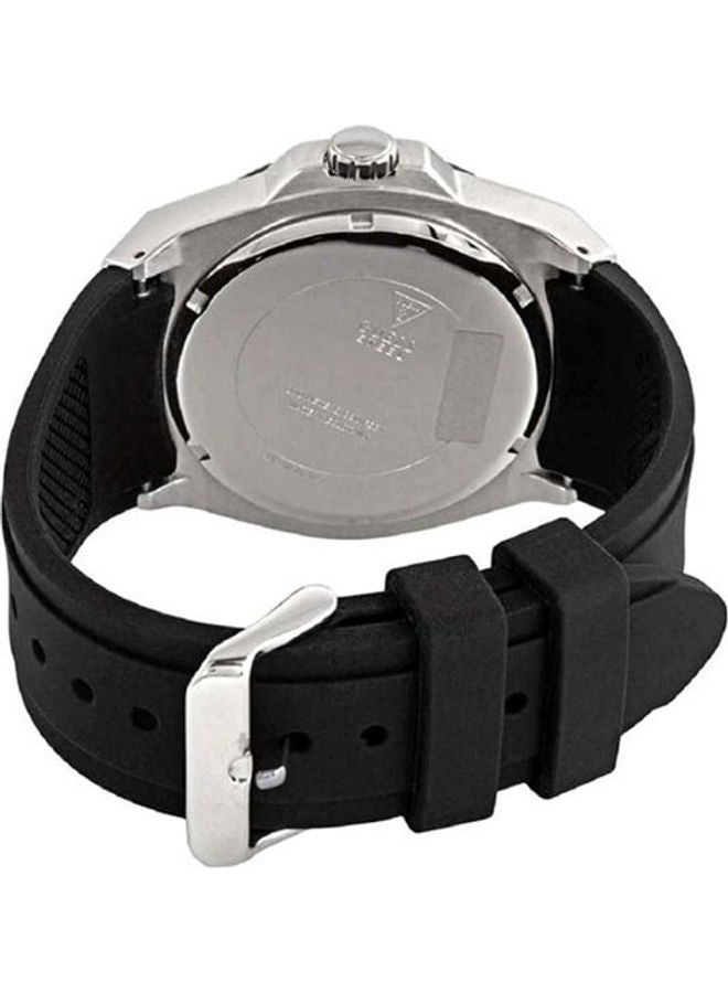 GUESS Men's Silicone Analog Watch W1049G3 With Stainless Steel Chronograph Watch 1791719 Set - Image 2