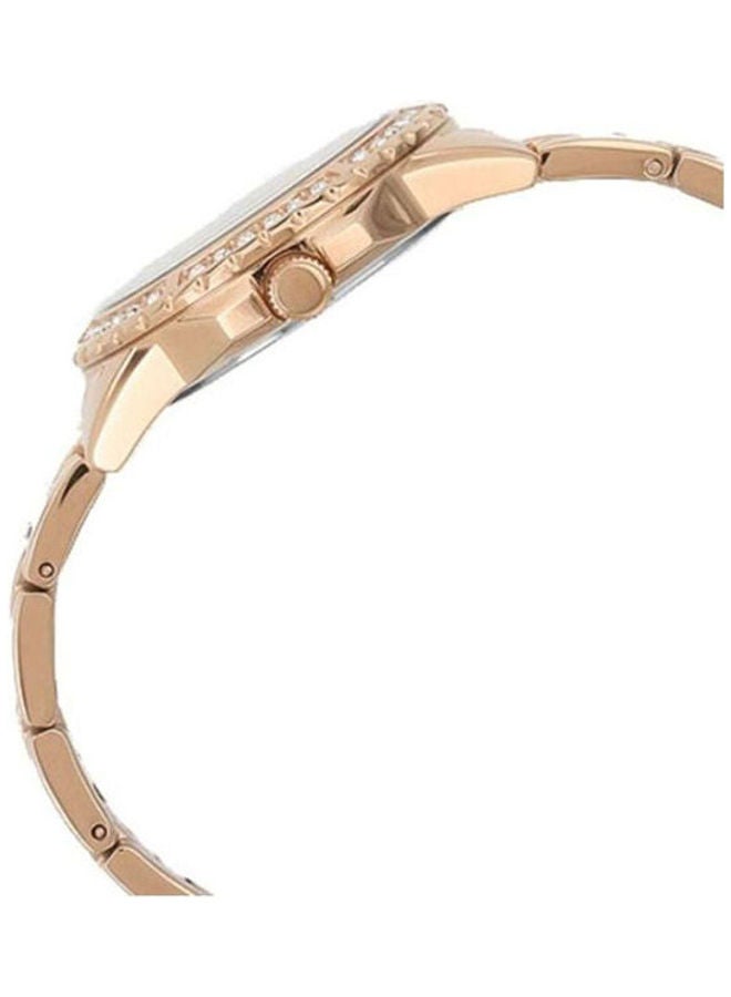 جس ساعة يد بعقارب وسوار من الستانلس ستيل طراز W0705L3 مع ساعة يد بعقارب وسوار من الجلد طراز 1791629 للنساء - Image 3