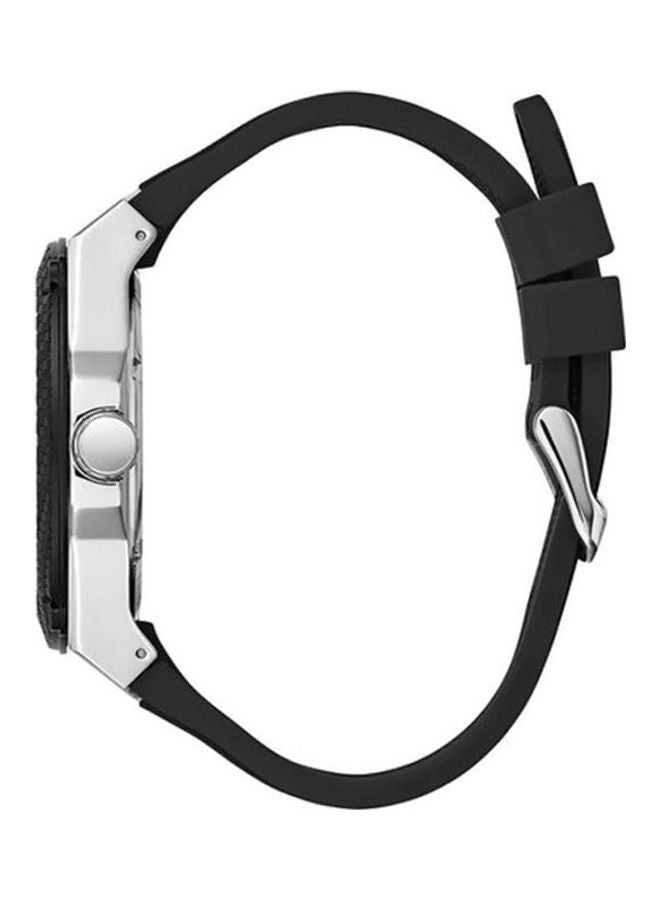 GUESS Men's Silicone Analog Watch W1049G3 With Stainless Steel Chronograph Watch 1791719 Set - Image 3