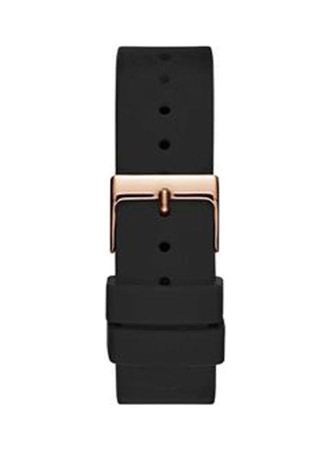 GUESS Women's Round Rubber Chronograph Quartz Wrist Watch With Leather Analog Watch 1791630 Set - Image 2