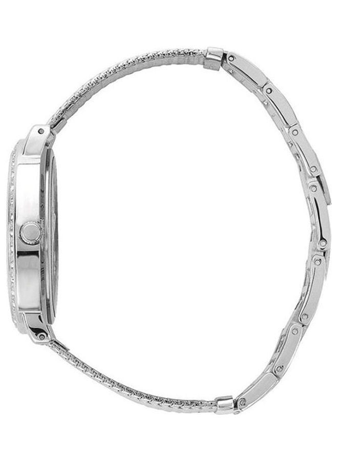 جس طقم ساعة يد بعقارب ومقاومة للماء وبسوار من الستانلس ستيل طراز W0836l2 مع ساعة يد كرونوغراف بسوار من المطاط طراز 1791722 للنساء - Image 3