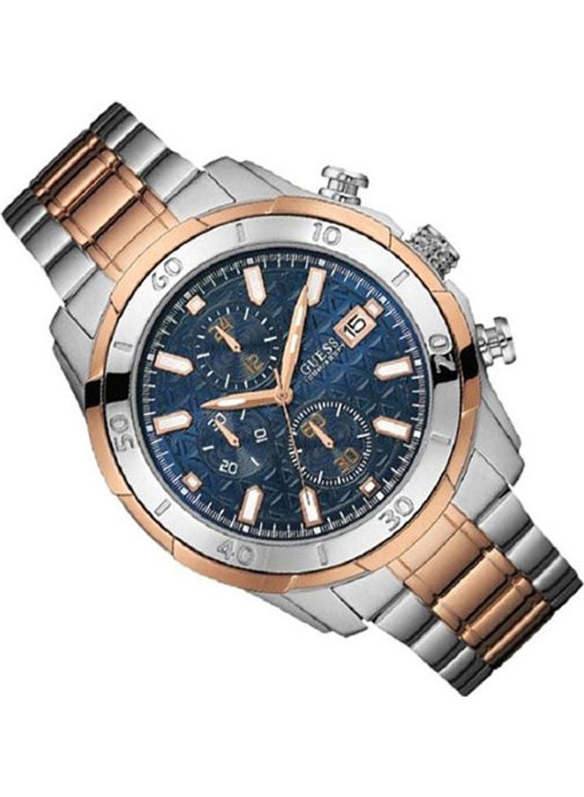 جس ساعة يد كرونوغراف مقاومة للماء طراز W0746G1 مع ساعة كرونوغراف بسوار من الستانلس ستيل طراز 1791620 للرجال - Image 3