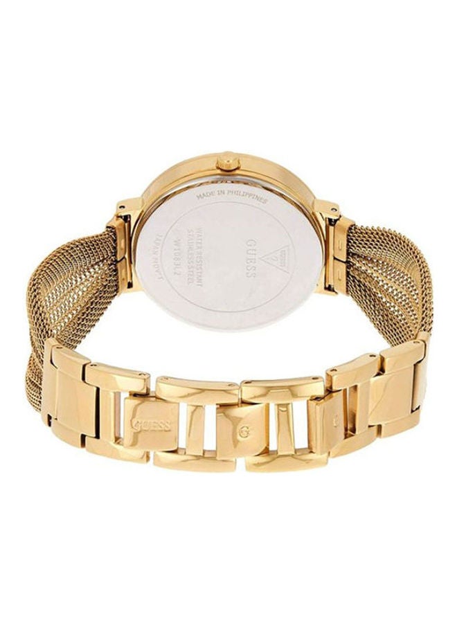 جس ساعة يد بعقارب وسوار من الستانلس ستيل طراز W1083L2 مع ساعة يد بعقارب وسوار من الاستانلس ستيل طراز 1781908 للنساء - Image 2