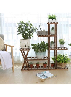 Wooden Made Anticorrosive Multifunctional Flower Stand Brown 95x95x25cm - v1636636936/N51823195A_3