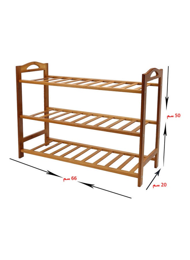 DRAMA HOME 3-Tier Shoe Rack Organizer Beige 50x66x20cm  - Image 3