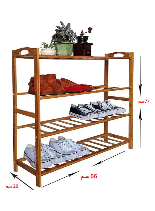 DRAMA HOME 4-Tier Shoe Rack Organizer Beige 77x66x20cm  - Image 2