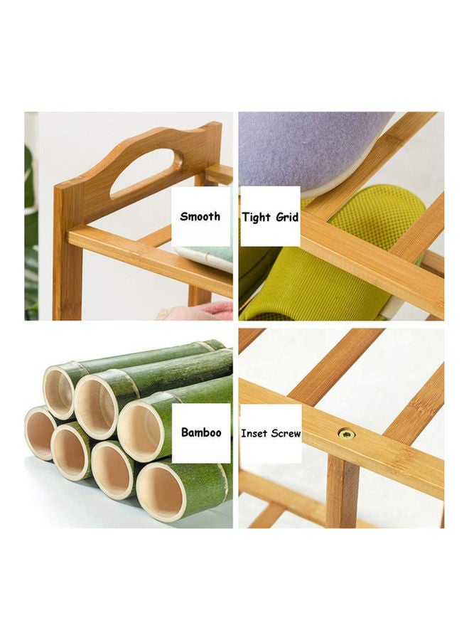 DRAMA HOME - 4-Tier Shoe Rack Organizer Beige 77x66x20cm - Image 1