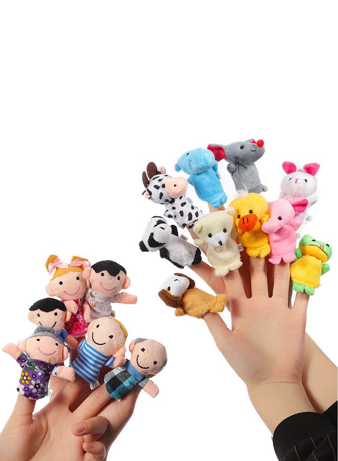 16-Piece Exquisite Handicraft Cartoon Animal Plush Collectible Finger Puppet Toy  - Image 4