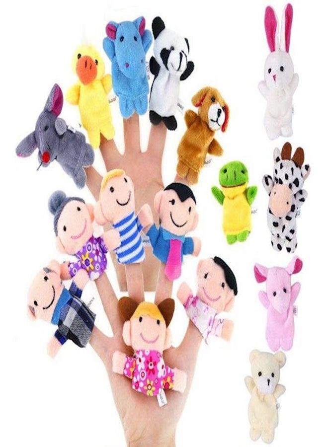 16-Piece Exquisite Handicraft Cartoon Animal Plush Collectible Finger Puppet Toy  - Image 3